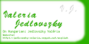 valeria jedlovszky business card