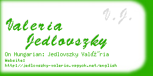 valeria jedlovszky business card